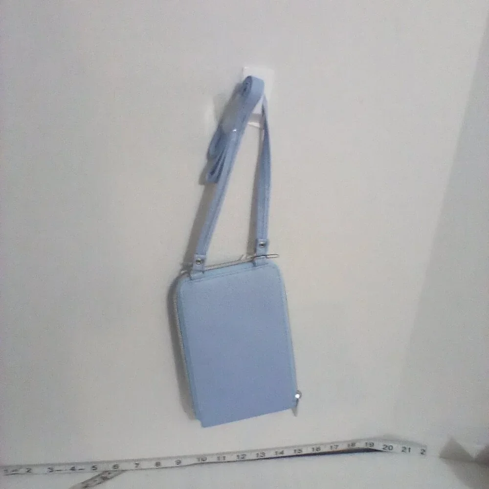 TIME AND TRUE CROSS BODY PURSE LIGHT BLUE